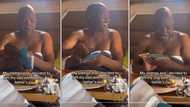 Overjoyed dad given cash for Father's Day by his children gives Mzansi warm feels: "It's the laugh for me"