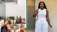 Woman in Johannesburg shows R2.7k Woolworths groceries in TikTok video, shopping haul dubbed worth it