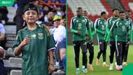 Bafana Bafana players line up to sign lone Mexican fan's jersey at FIFA World Cup hotel in Pachuca