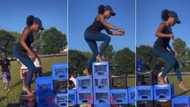 Woman does #CrateChallenge in high heels, SA impressed: #BlackGirlMagic