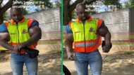 TikTok video of buff security guard flexing for woman leaves South African viewers in stitches