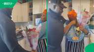 Small gifts, big emotions: Mzansi cries after son surprises mom in kitchen in Mother's Day video