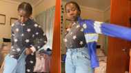 Woman at University of Limpopo wears onesie with clothes on top, TikTok video of outfit of the day cracks peeps up