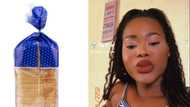 Video of Mzansi woman reacting to loaf of 'mixed race bread' has South Africans cracking jokes, "Sasko my love"