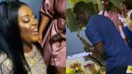 Pretty lady screams for joy over musical birthday surprise of her life