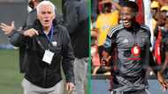 Bafana Bafana boss Hugo Broos keeping watchful eye over Orlando Pirates winger Monnapule Saleng