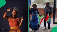 South Africans celebrated Heritage Day with dance, flags and traditional attire at a local garage