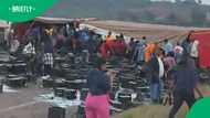 Looters collecting Black Label hand it over to Afrikaner in video