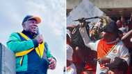 Ramaphosa forced to flee as Cosatu rally spirals into chaos, workers brush aside hapless police, storm stage