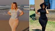 Curvy woman confidently shows off her body, “embracing every fold” while promoting body positivity