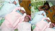 Celebration as woman finally gives birth to triplets after 9 years