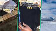 Johannesburg snow freezes clothes woman put out to dry, TikTok video of complaints has Mzansi puzzled