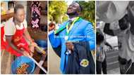 Young man who now carries load & sells food for a living after graduating from KNUST causes stir online