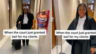 Female advocate celebrates getting her client out on bail, social media users praise the gorgeous woman