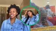 TikTok video of woman relaxing 4c afro, coily to straight makeover amazes viewers
