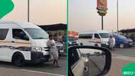 "Umjolo is a humiliation ritual": SA jokes as woman stands defiantly in front of taxi in video