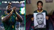 Talented Johannesburg﻿ artist goes viral with drawing of Siya Kolisi, Mzansi showers him with love