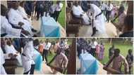 Bishop can’t keep still as men beat drums for him, stands up and dances in viral video