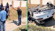 Gauteng man crashes his VW GTI, emerges from accident without scratch in TikTok video