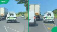 "Road safety is vital": Internet questions whether SAPS van was breaking road rules in video