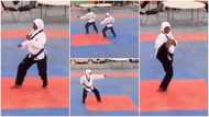 Woman who is 8 months pregnant wins gold in intense taekwondo competition