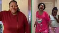 Mother cheers on daughters in hilarious dance video after groove denial in a TikTok video
