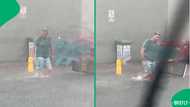 KZN floods: Man has to walk through knee-deep water to enter South Coast shopping centre