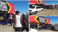 Video shows 'regret nothing' branded beer truck looted by locals