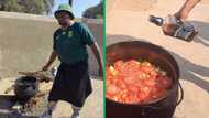 Johannesburg man cooks with Jack Daniel's and Corona in TikTok video, Mzansi confused