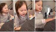 Say sorry to mummy; Little girl tells her unborn baby brother kicking in pregnant mum's tummy in cute video