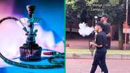 Unbothered students captured in TikTok video walking with hubbly on campus, SA laughs