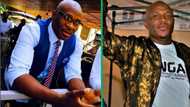 Dr Malinga goes wild on TikTok and dances with wigs and women's clothes, Mzansi floored by video