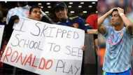 Young Man United fan skipped school to watch Ronaldo, gets caught out by camera