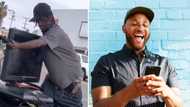 Mzansi citizens left shook after seeing clip of homeless man playing Xbox roadside with boujee Sony TV