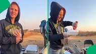 "She's always smiling": BI Phakathi gives huge tip to a vendor struggling to sell boerewors rolls