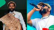 Sjava shows off his outfit in hilarious video, fans react: "He's slowly replacing Kanye West"