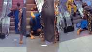Woman's escalator fail gives Mzansi the giggles: "May my mother not be a victim"