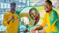 Footballer Bernard Parker pays legendary former soccer player Lucas Moripe a visit