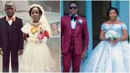 Happy couple goes from young groom and bride to husband and wife
