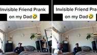 Man has father seeing red as he pulls invisible friend prank, Mzansi bursts into laughter: "Ngiyaloyelwa la"