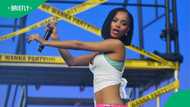Tyla teaches her fans the choreography to 'Is It' at a petrol station
