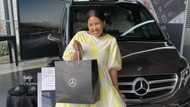 "Yoh let me manifest": Lady buys a fresh Mercedes Benz, has SA wishing