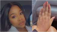 Many react as beautiful young lady rejects a marriage proposal