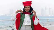 Stunning lady celebrates bagging PhD in Organic Chemistry: "Well done brains and beauty"