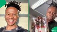 "Kindly compare different brands" Man spends long hours counting 2kg rice grains, SA entertained