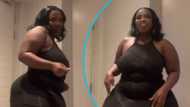 Plus-size lady with heavy behind dances hard in TikTok video, folks go gaga: "Naturally perfect"