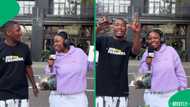 Woman's fearless Lekompo performance during Joburg street interview has Mzansi hooked