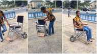 Built from scratch: Nigerian man builds foldable electric wheelchair with local materials, uses it in video