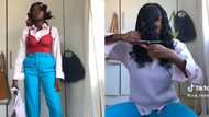 SA corporate girlie goes through it before work, tries 3 outfits and 2 hairstyles leaving Mzansi stressed