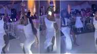 Cute ladies in white gowns “scatter” dancefloor with amazing dancing skills